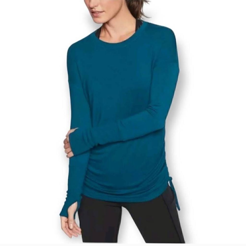 Athleta women's Sz S coastal teal Drishti sweatshirt